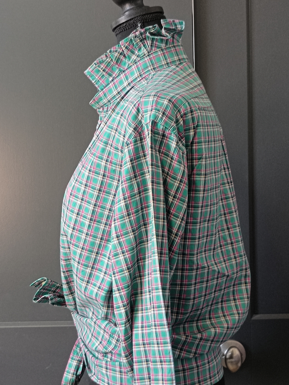 Upcycled Women's Ralph Lauren Ruffled Collar Shirt #124 - Picture 4 of 9
